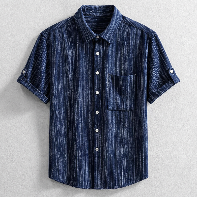 Chemise Ajustée Avec Manches Retroussables Pour Hommes