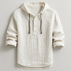 CHEMISE À CAPUCHE EN LIN POUR HOMME