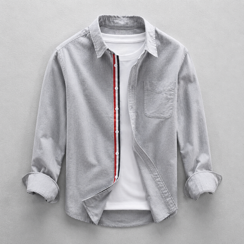 Chemise Ajustée Avec Ourlet Arrondi Pour Hommes