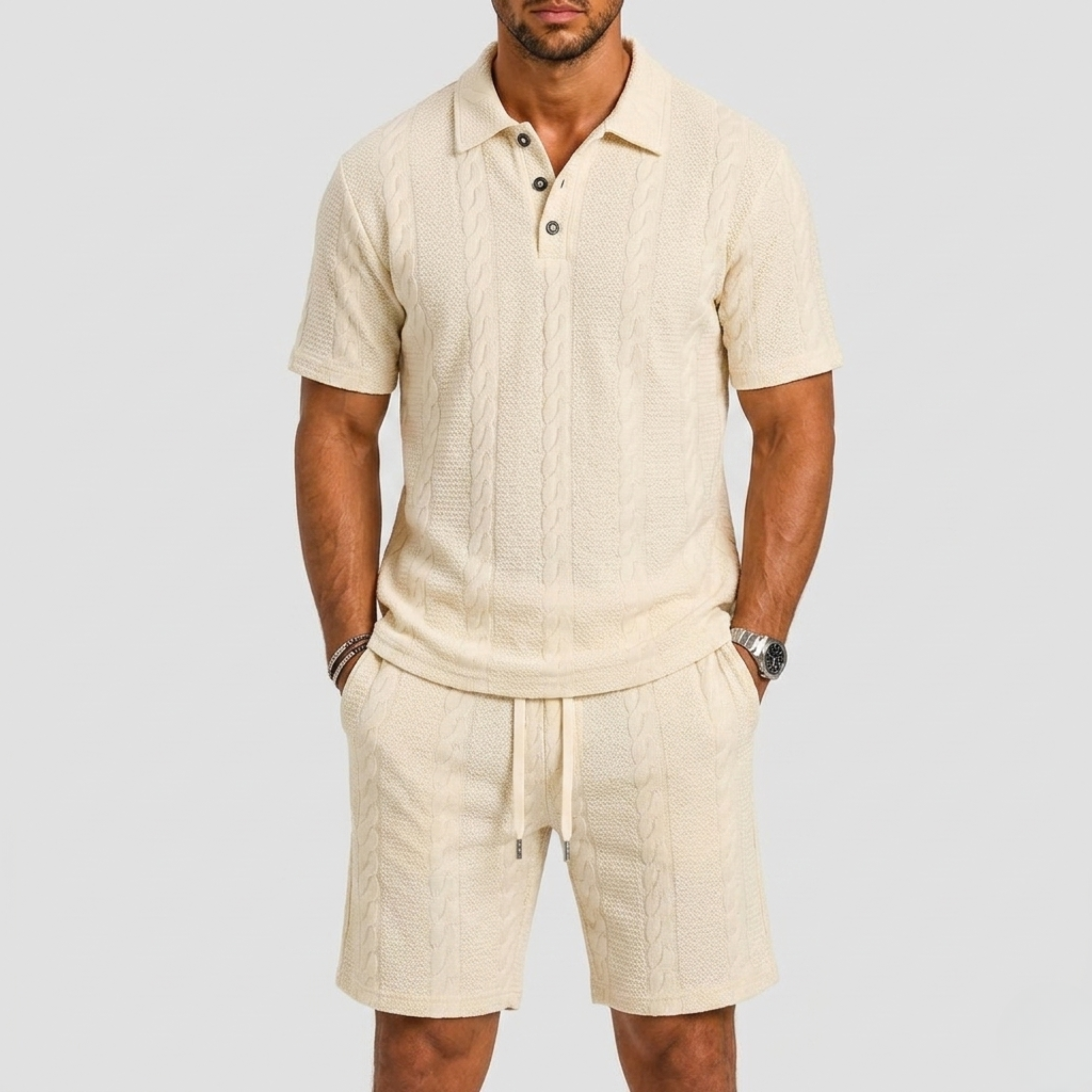 Ensemble Polo Manches Courtes Avec Short Pour Hommes