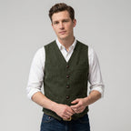 Pull Sans Manches Classique À Col V Pour Hommes