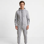 Ensemble De Survêtement Zippé En Mélange De Coton Pour Hommes