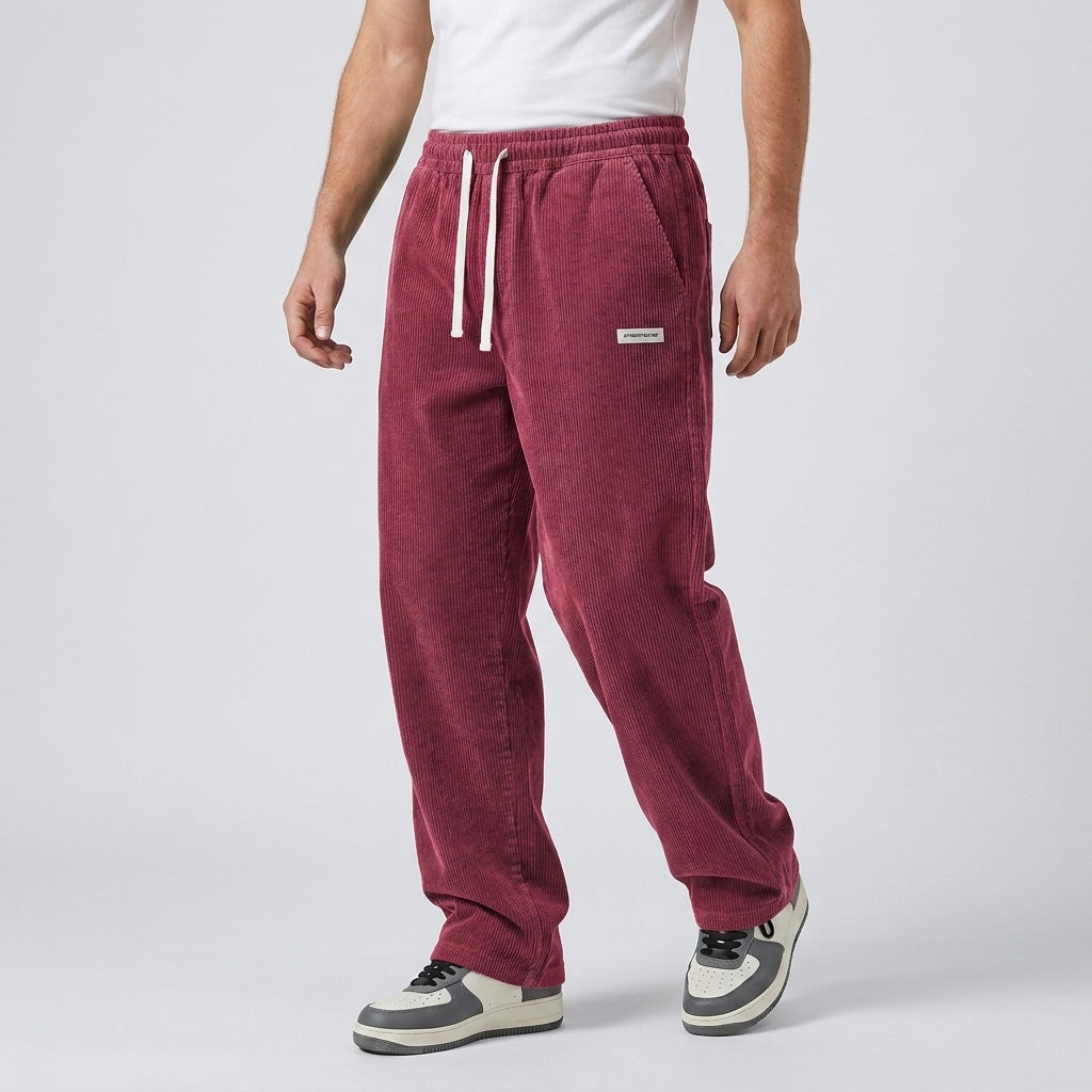 Pantalon Décontracté En Velours Côtelé Pour Hommes