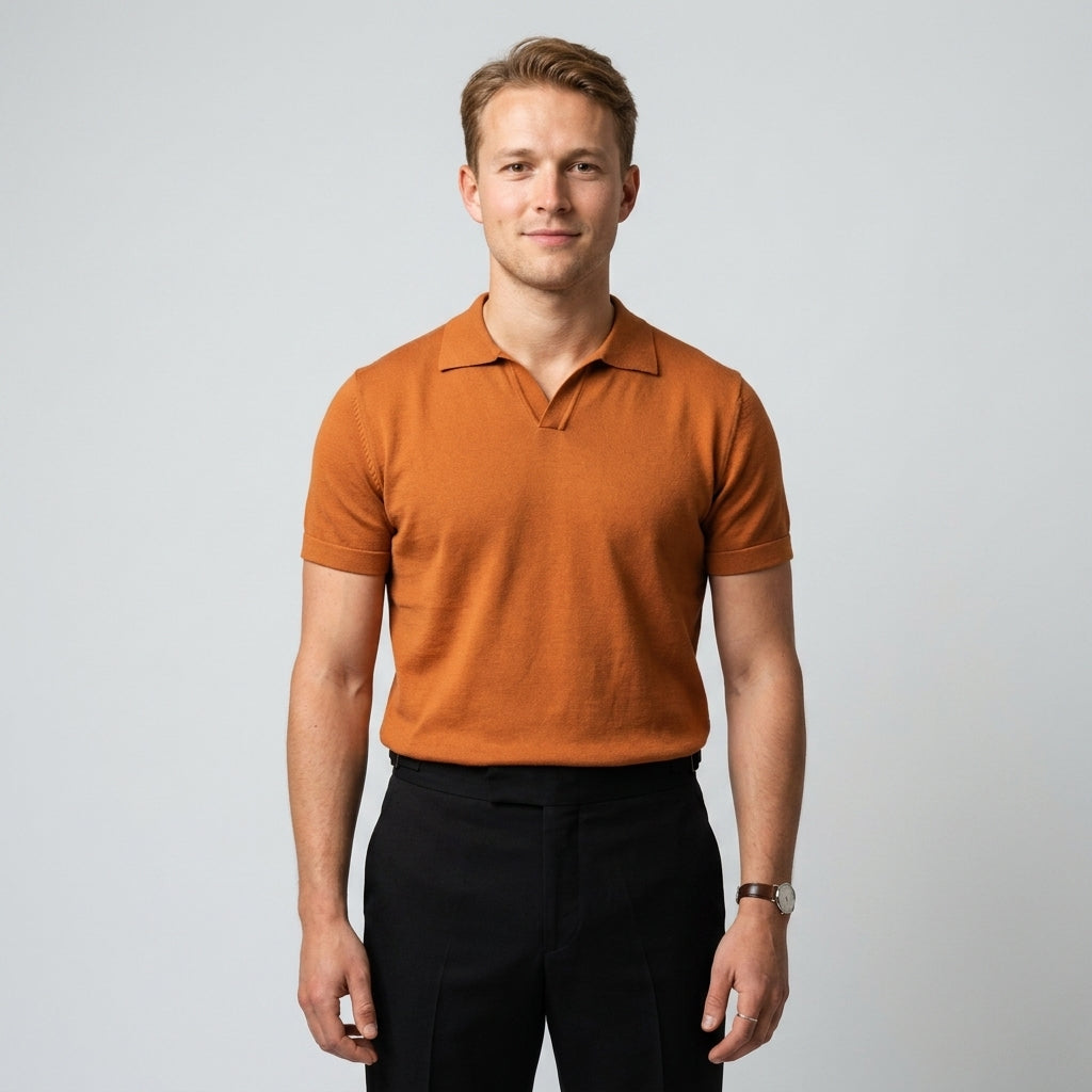 Polo Avec Col En V Pour Hommes