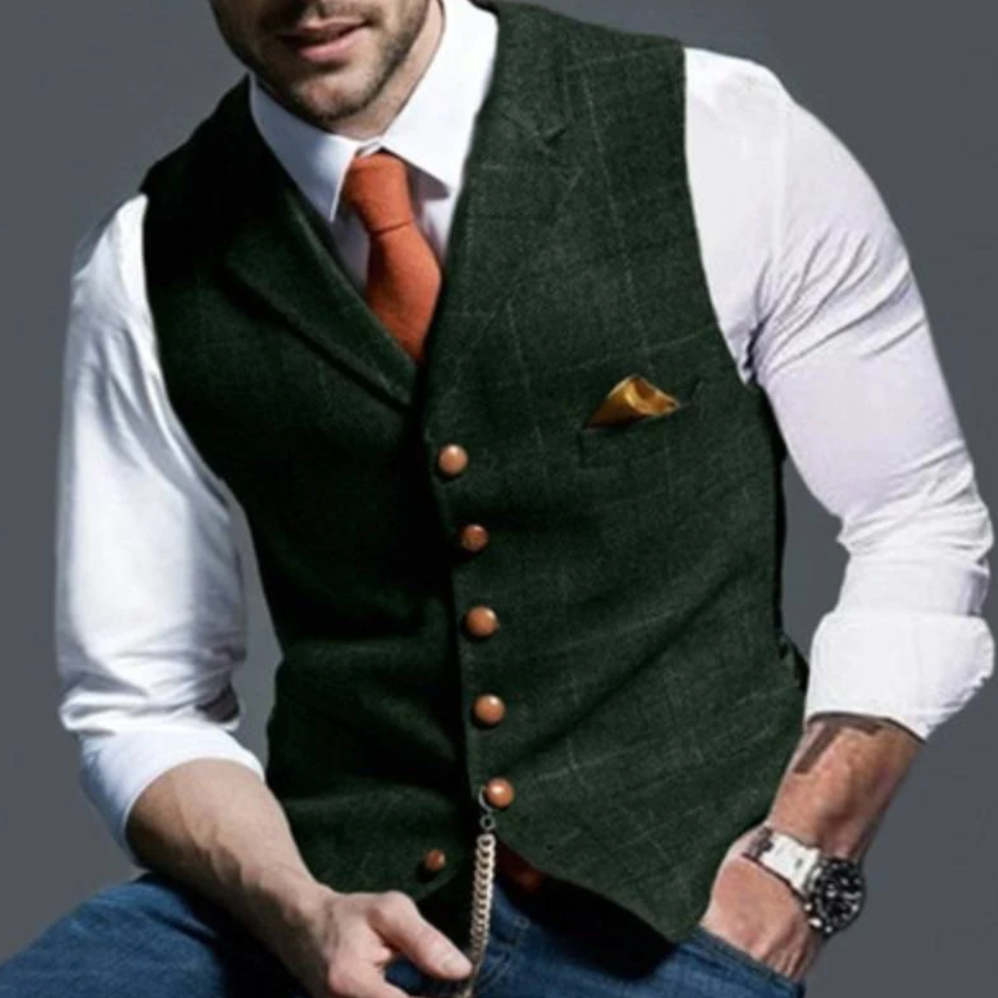 GILET SLIM À BOUTONS POUR HOMME