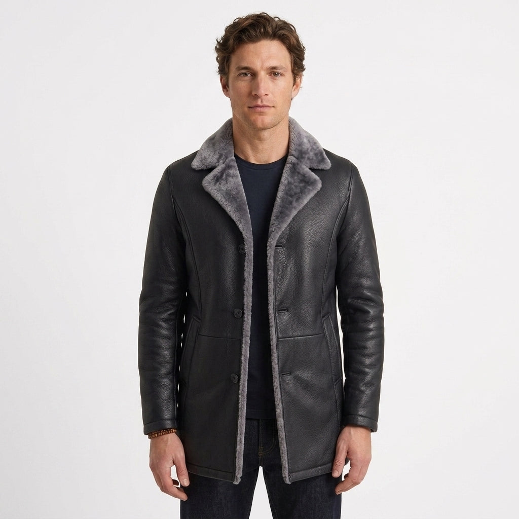 Veste D'Hiver Doublée En Sherpa Pour Hommes