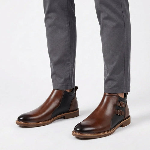 Bottines Structurées À Détails Bouclés