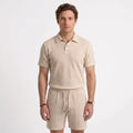 Ensemble Polo En Maille Texturée Et Short Pour Hommes