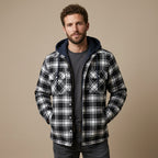 Veste Homme À Carreaux Avec Capuche