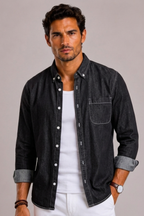Chemise Homme Style Denim Classique