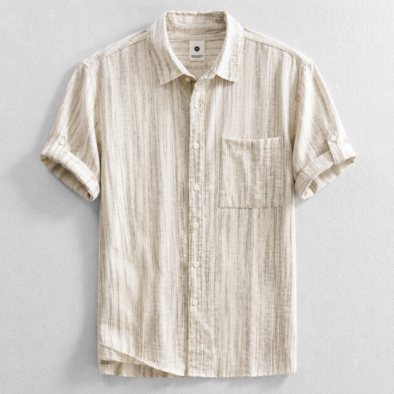Chemise Ajustée Avec Manches Retroussables Pour Hommes
