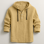CHEMISE À CAPUCHE EN LIN POUR HOMME