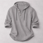 Chemise Henley À Capuche Avec Manches Longues Pour Hommes
