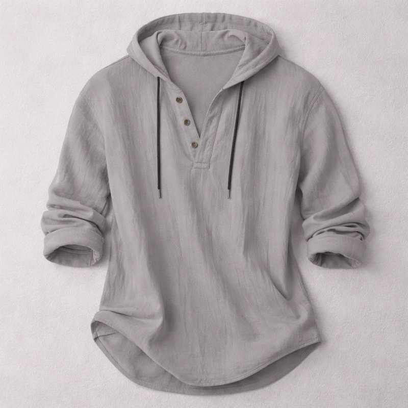 Chemise Henley À Capuche Avec Manches Longues Pour Hommes