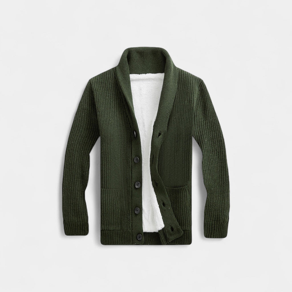 CARDIGAN HOMME MAILLE COL V BOUTONNÉ