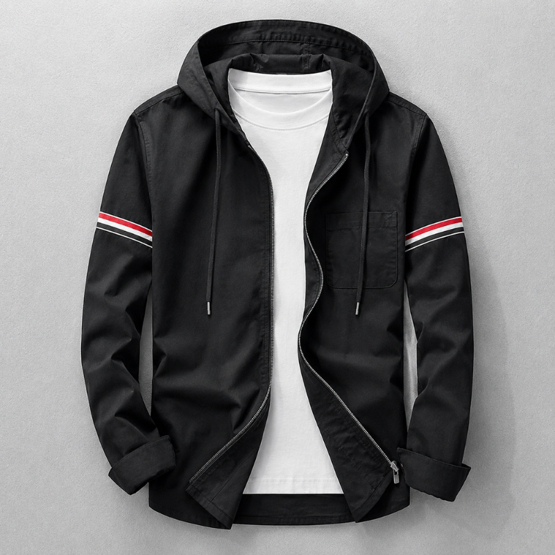 Veste À Capuche Zippée Avec Coupe Ajustée Pour Hommes