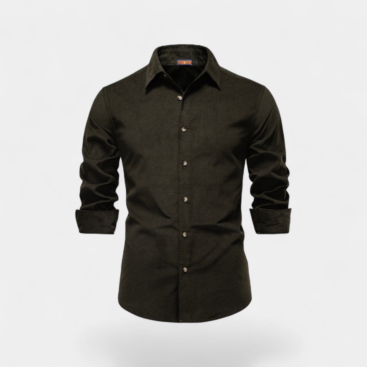CHEMISE HOMME VELOURS CÔTELÉ MANCHES LONGUES