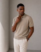 Polo Zippé En Maille Aérée Pour Hommes