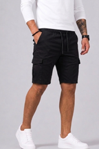 Short Cargo Coupe Droite Avec Poches Pour Hommes
