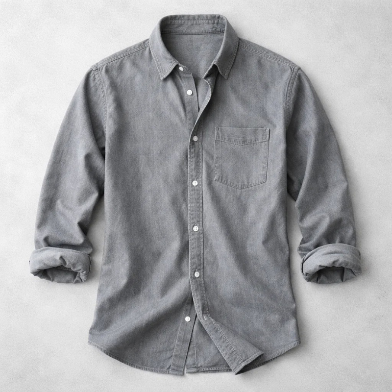 Chemise Décontractée Avec Poche Poitrine Pour Hommes
