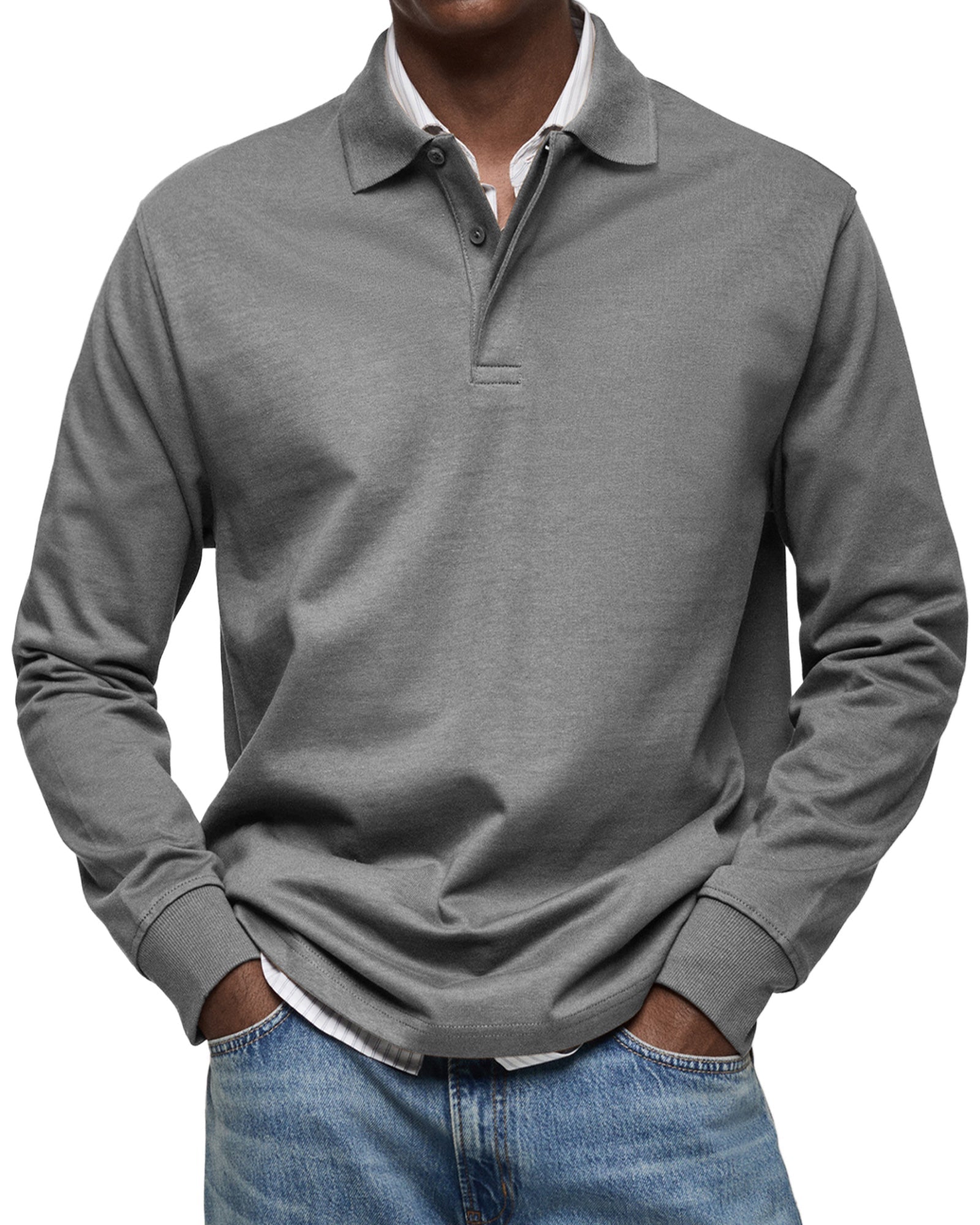 POLO À MANCHES LONGUES POUR HOMME