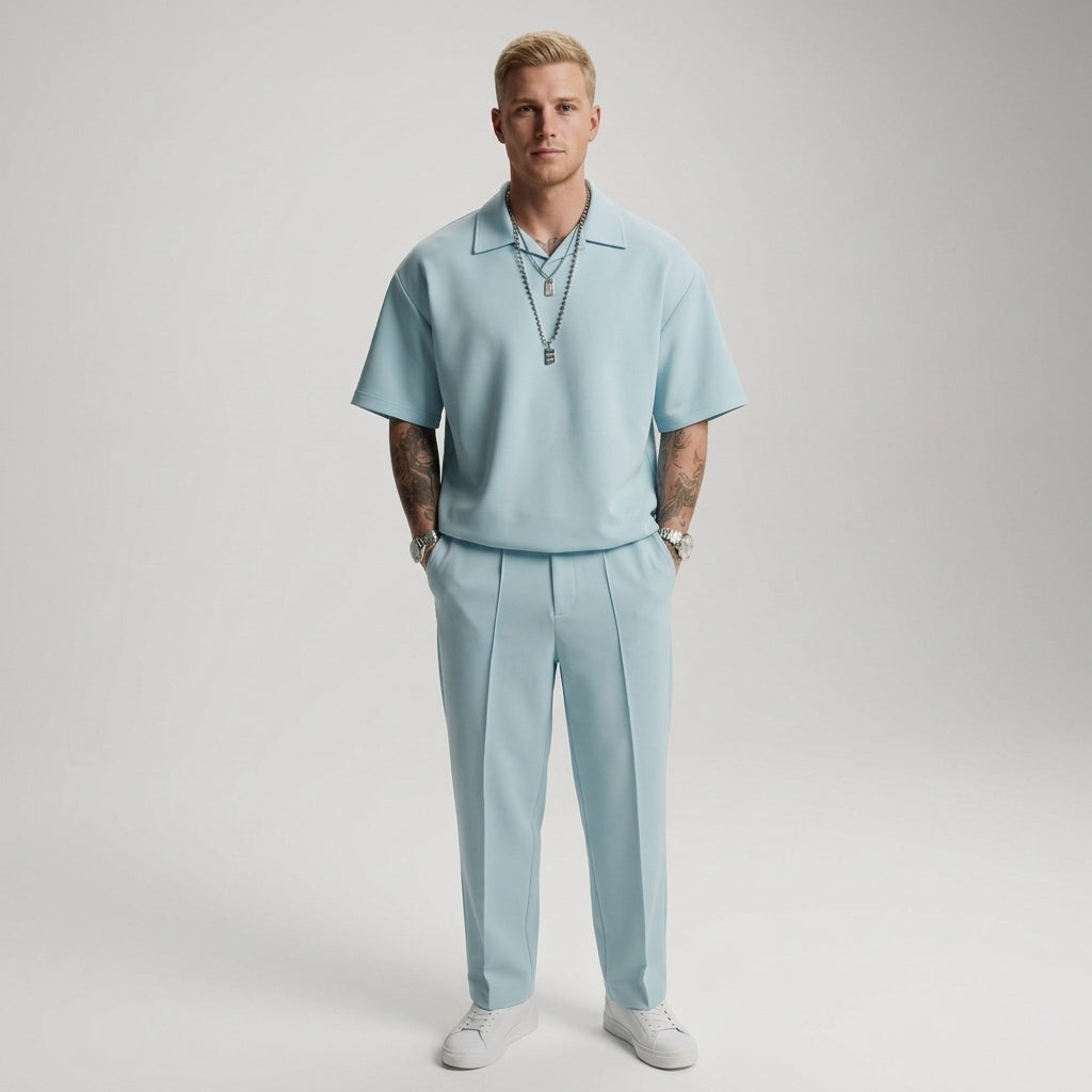 Ensemble Chemise Et Pantalon Décontracté Chic Pour Hommes