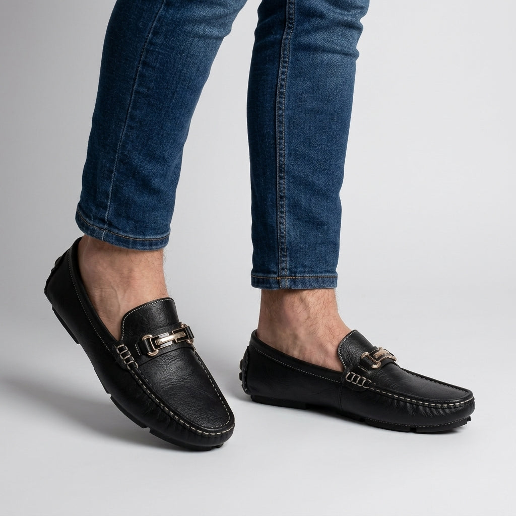 Mocassins Slip-On Texturés Pour Hommes