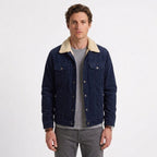 Veste En Velours Côtelé À Col Sherpa Pour Hommes