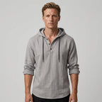Chemise Henley À Capuche Avec Manches Longues Pour Hommes