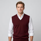 Pull Sans Manches À Col V Pour Hommes