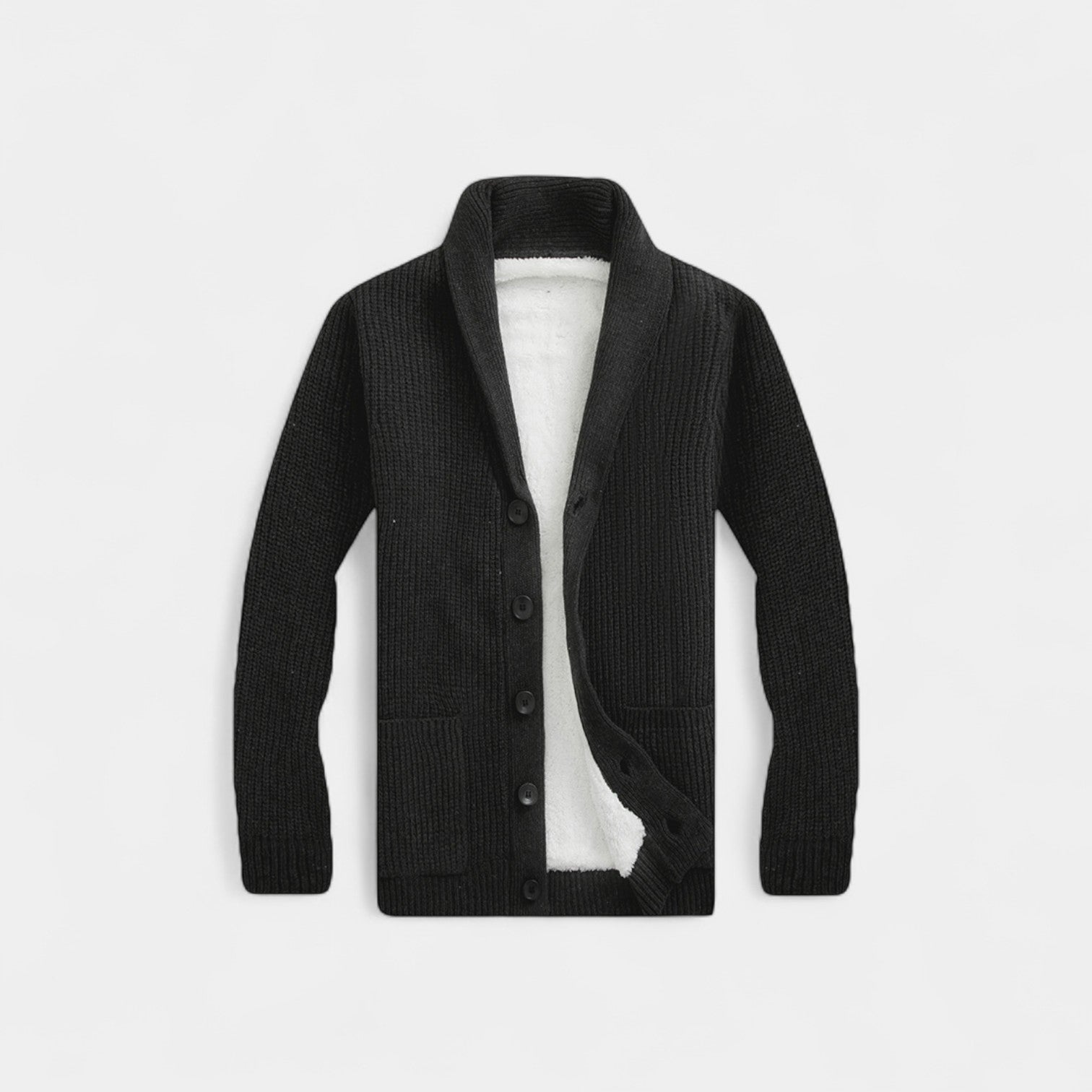 CARDIGAN HOMME MAILLE COL V BOUTONNÉ