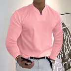 POLO MANCHES LONGUES COL V POUR HOMME