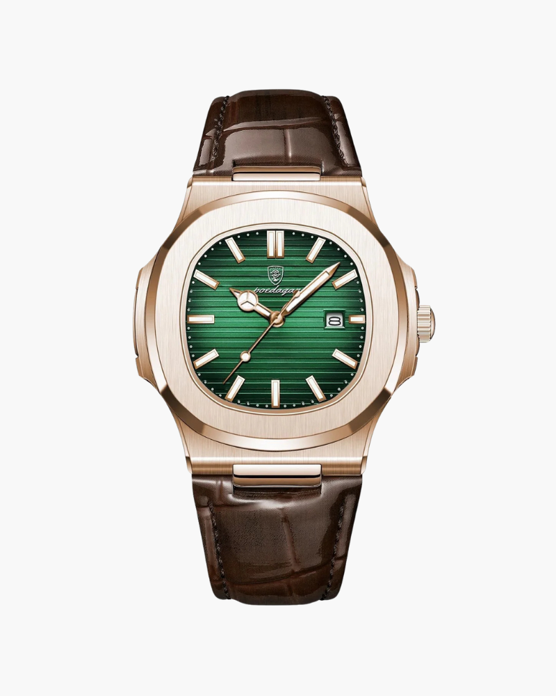 Montre Chronographe Avec Bracelet En Cuir Pour Hommes