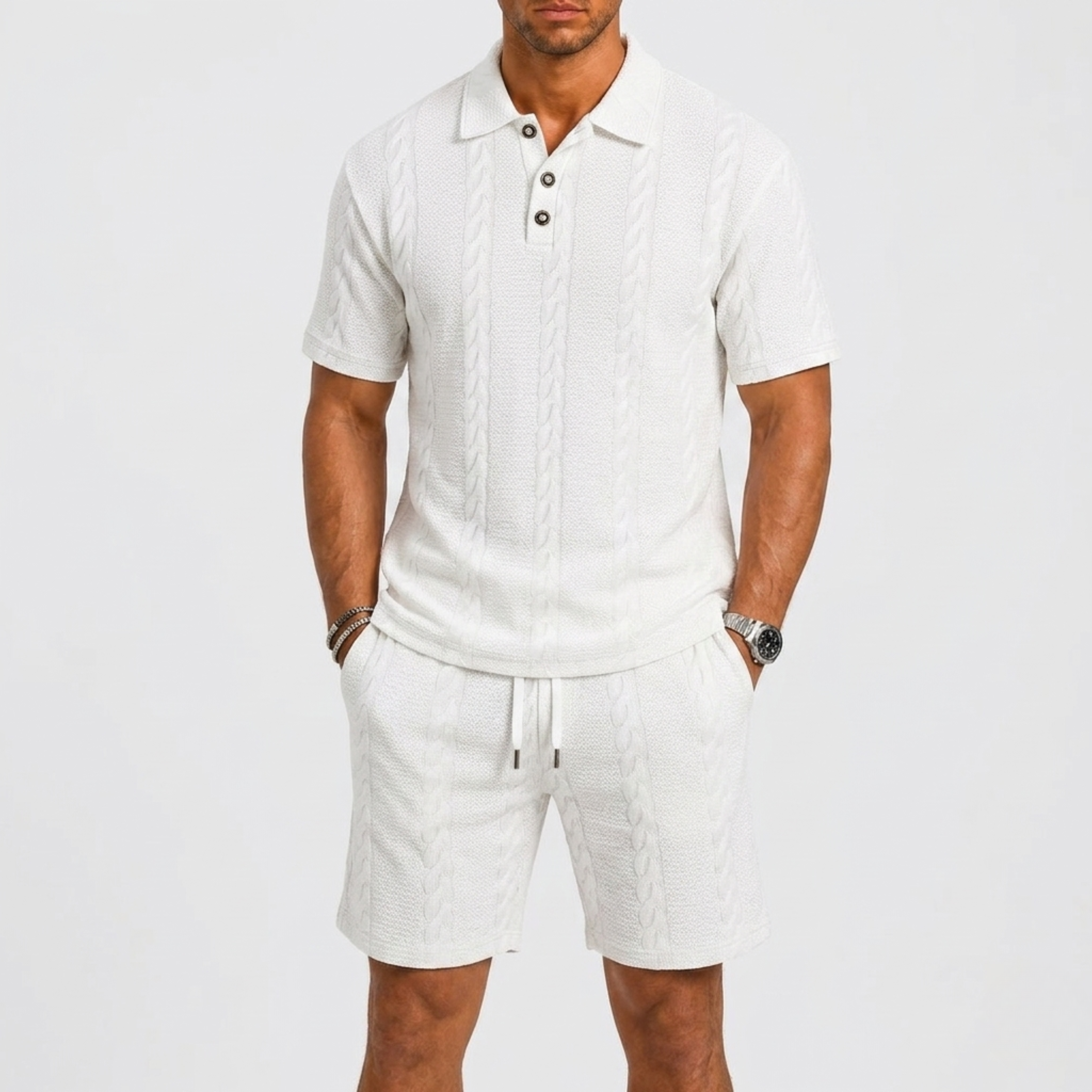 Ensemble Polo Manches Courtes Avec Short Pour Hommes
