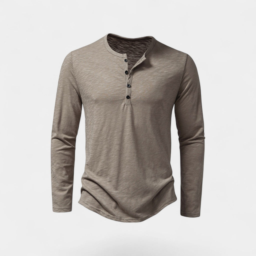 T-SHIRT HOMME MANCHES LONGUES BOUTONS