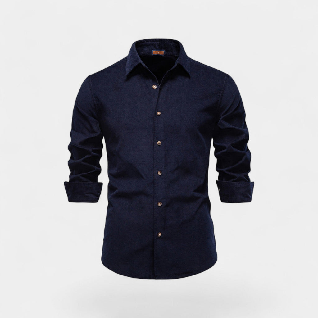 CHEMISE HOMME VELOURS CÔTELÉ MANCHES LONGUES