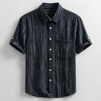 Chemise Ajustée Avec Manches Retroussables Pour Hommes