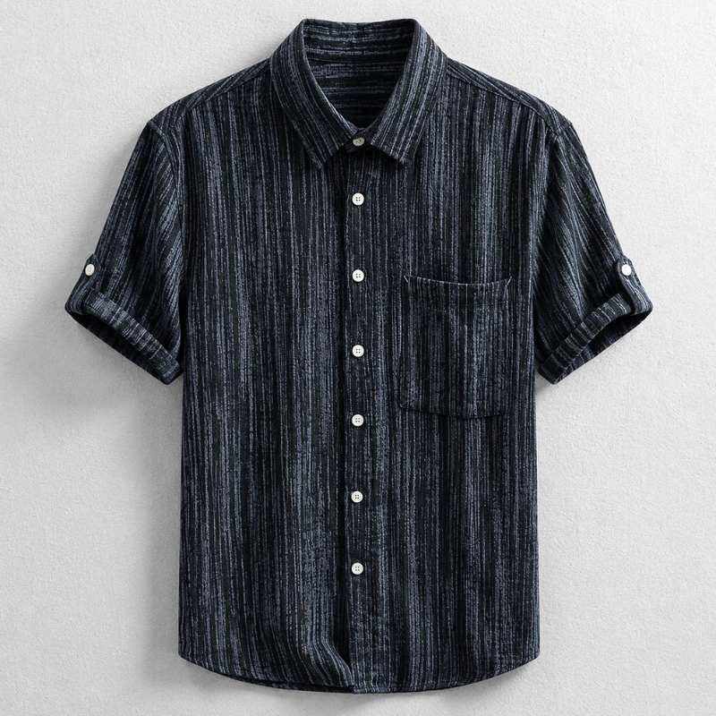 Chemise Ajustée Avec Manches Retroussables Pour Hommes