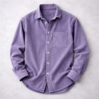 Chemise En Velours Côtelé Avec Poche Poitrine Pour Hommes