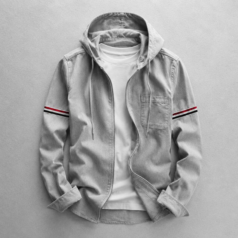 Veste À Capuche Zippée Avec Coupe Ajustée Pour Hommes