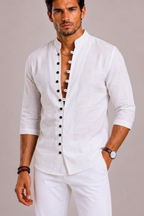 Chemise Col Montant Pour Hommes