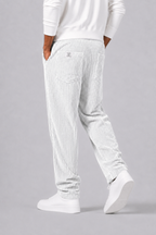 Pantalon En Velours Côtelé Avec Taille Élastique Pour Hommes