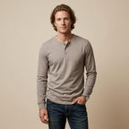 CHEMISE HENLEY HOMME À MANCHES LONGUES