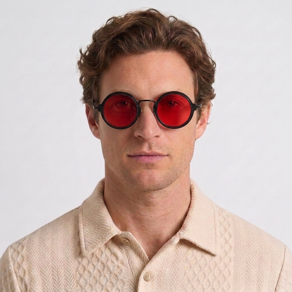 Lunettes De Soleil Rondes Vintage Dégradées Pour Hommes