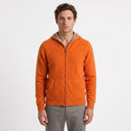 Gilet À Capuche Zippé En Cachemire Pour Hommes