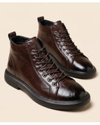 Chaussures À Lacets En Cuir Pour Hommes