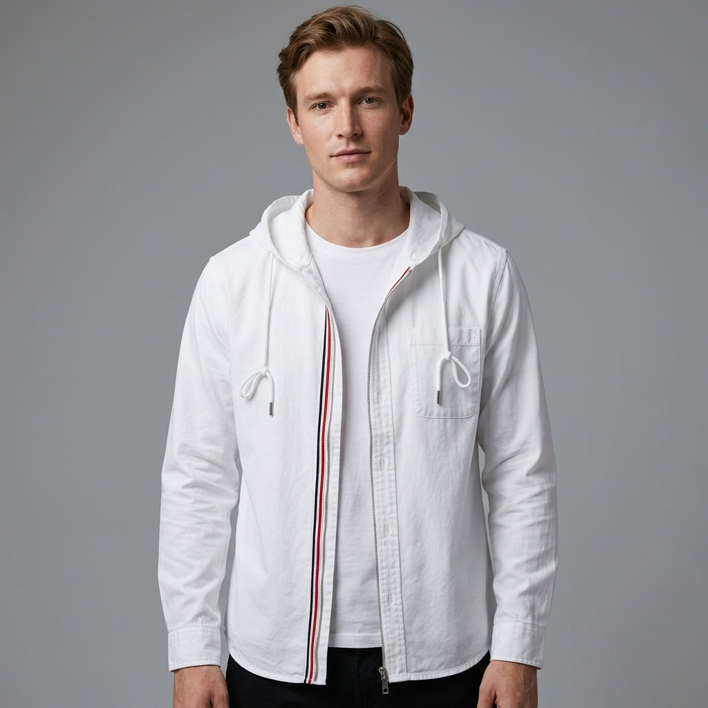 Chemise À Capuche Avec Poche Poitrine Pour Hommes