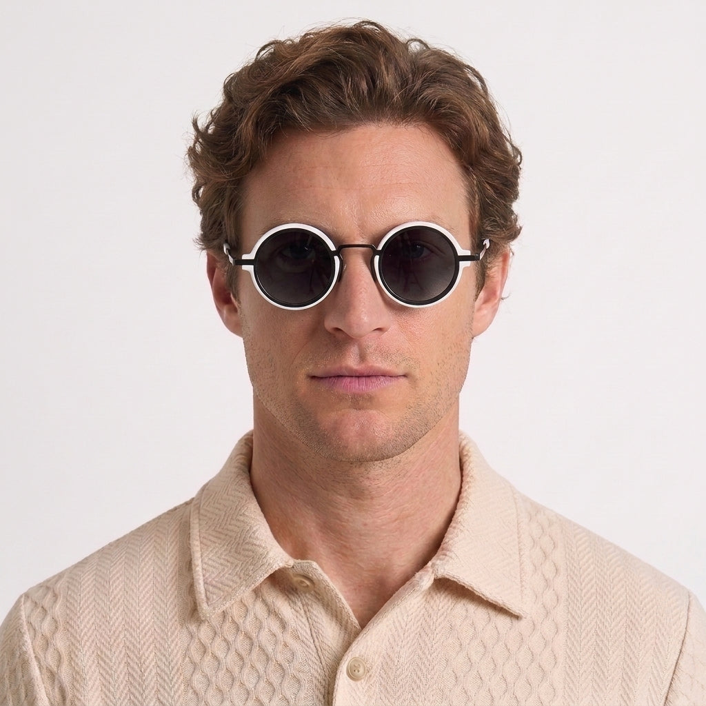 Lunettes De Soleil Rondes Vintage Dégradées Pour Hommes
