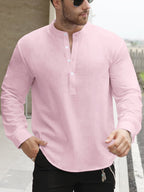 Chemise Ample Avec Col Bateau Pour Hommes