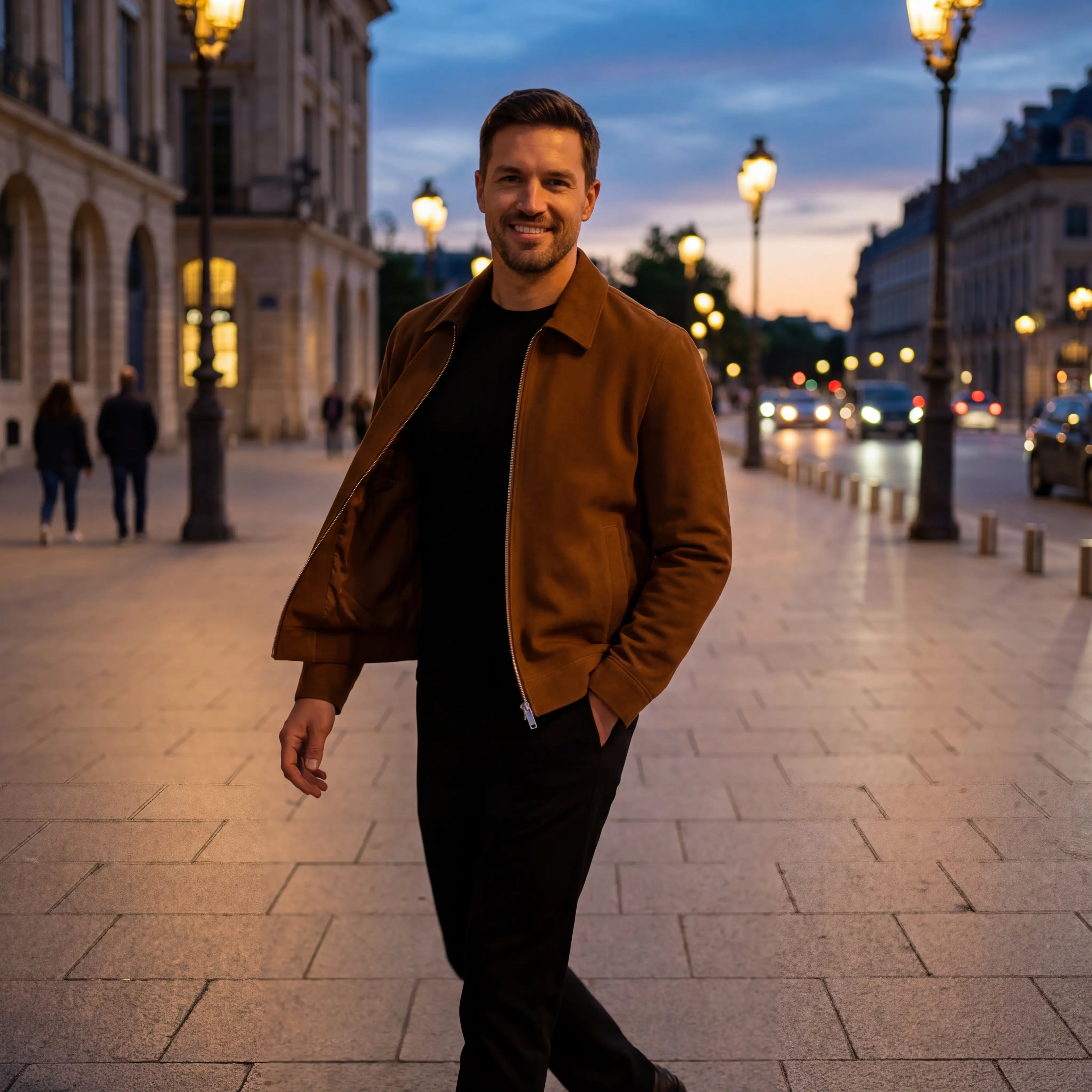 VESTE HOMME COURTE EN LAINE MÉLANGÉE